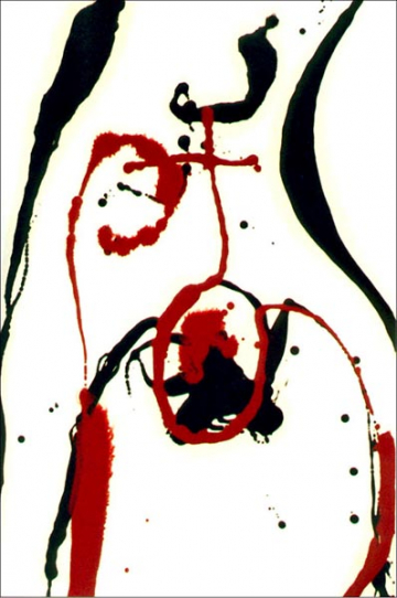 Dripping Figura 3 - 100x70cm - Óleo Papel Satinado 1.100 G - 2002 - VENDIDO